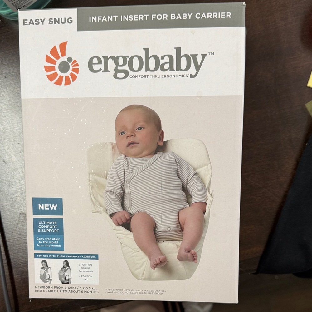 Ergobaby Easy Snug Infant Insert - Cream